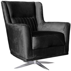 Livetastic Sessel, Schwarz, Textil, Uni, 70x96x75 cm, DIN EN ISO 14001, DIN EN ISO 9001, Wohnzimmer, Sessel, Polstersessel