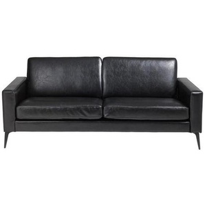 Livetastic Sofa, Schwarz, Textil, Uni, 3-Sitzer, Füllung: Schaumstoff, 193x79x79 cm, Rücken echt, Wohnzimmer, Sofas & Couches, Sofas