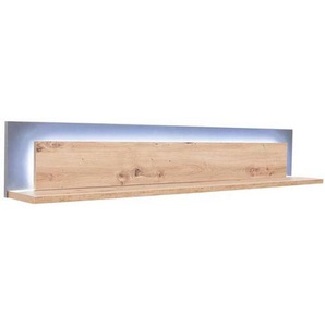 Livetastic Wandboard, Anthrazit, Eiche, Holzwerkstoff, 139x24x20 cm, Made in EU, Wohnzimmer, Regale, Wandboards