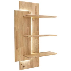 Livetastic Wandboard, Eiche, Holz, Balkeneiche, massiv, 75x117x25 cm, Made in EU, Wohnzimmer, Regale, Wandboards