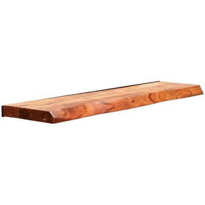 Livetastic Wandboard, Natur, Holz, Akazie, massiv, Holz, 90x3.5x20 cm, Wohnzimmer, Regale, Wandboards