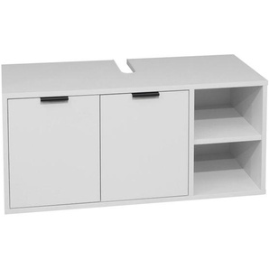 Livetastic Waschbeckenunterschrank, Grau, Holzwerkstoff, 1 Fächer, 100x45x45 cm, Badezimmer, Badezimmerschränke, Waschbeckenunterschränke