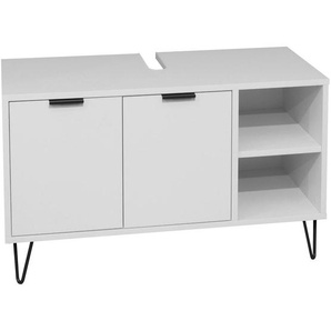 Livetastic Waschbeckenunterschrank, Grau, Holzwerkstoff, 1 Fächer, 71x58x45 cm, Badezimmer, Badezimmerschränke, Waschbeckenunterschränke