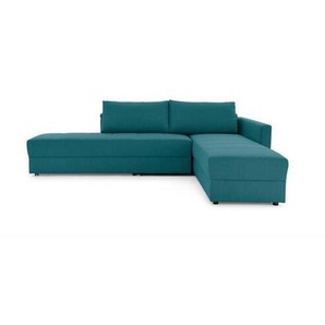 Looks by W.Joop Ecksofa Looks Iii, Petrol, Textil, Uni, 4-Sitzer, Ottomane links, L-Form, 287x229 cm, Made in EU, Liegefunktion, Rücken echt, Wohnzimmer, Sofas & Couches, Wohnlandschaften, Ecksofas