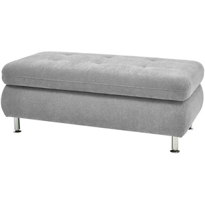 Lounge Collection Fußablage mit Stauraum Liora ¦ grau ¦ Maße (cm): B: 129 T: 64