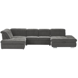 Lounge Collection Wohnlandschaft mit verschiedenen Funktionen Spencer ¦ grau ¦ Maße (cm): B: 382 H: 102 T: 260