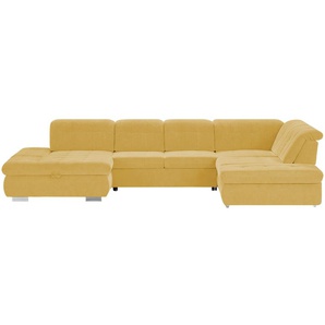 Lounge Collection Wohnlandschaft mit verschiedenen Funktionen Spencer ¦ gelb ¦ Maße (cm): B: 382 H: 102 T: 260