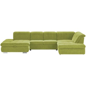 Lounge Collection Wohnlandschaft mit verschiedenen Funktionen Spencer ¦ grün ¦ Maße (cm): B: 382 H: 102 T: 260