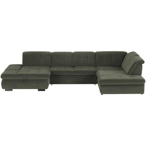 Lounge Collection Wohnlandschaft  Spencer ¦ grün ¦ Maße (cm): B: 382 H: 102 T: 260