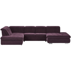 Lounge Collection Wohnlandschaft mit verschiedenen Funktionen Spencer ¦ lila/violett ¦ Maße (cm): B: 382 H: 102 T: 260