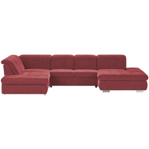 Lounge Collection Wohnlandschaft mit verschiedenen Funktionen Spencer ¦ rot ¦ Maße (cm): B: 382 H: 102 T: 260