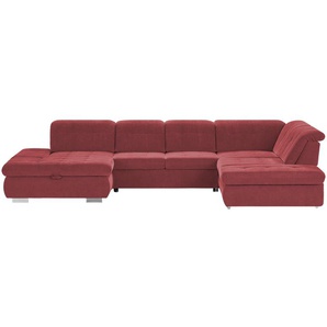 Lounge Collection Wohnlandschaft mit verschiedenen Funktionen Spencer ¦ rot ¦ Maße (cm): B: 382 H: 102 T: 260