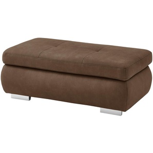 Lounge Collection XXL- Hocker, aufklappbar  Affair ¦ braun ¦ Maße (cm): B: 129 H: 47 T: 64