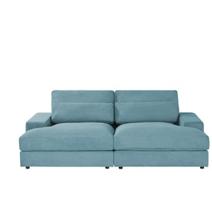 Lounge Sofa  Branna - türkis/petrol - Materialmix - 232 cm - 88 cm - 164 cm | Möbel Kraft