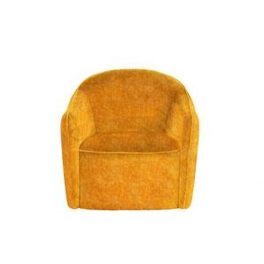 Loungesessel FURNINOVA Beetle, Designersessel, retro, exclusiv Sessel Gr. Velours, Drehfunktion, B/H/T: 77 cm x 75 cm x 83 cm, gelb (mustard) Loungesessel mit Drehfunktion, im skandinavischen Design