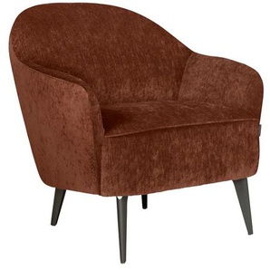 Loungesessel FURNINOVA Paloma Clubsessel Sessel Gr. Velours EROS, mit Chromfuß, B/H/T: 73 cm x 72 cm x 76 cm, braun (bronze) Einzelsessel Lounge-Sessel Loungesessel wahlweise mit Chromfuß, im skandinavischen Design