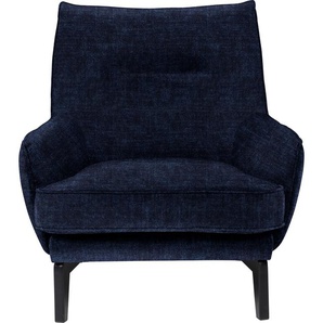 Loungesessel FURNINOVA Willow Designsessel Sessel Gr. Velourstoff grob ALICE, B/H/T: 86cm x 85cm x 88cm, blau (midnight blue) bequemer Loungesessel im skandinavischen Design