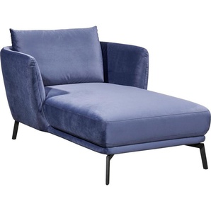 Loungesessel SCHÖNER WOHNEN-KOLLEKTION Pearl Relaxsessel Sessel Gr. Velour VELVET, B/H/T: 101cm x 85cm x 161cm, blau (navy velvet)