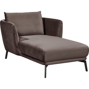 Loungesessel SCHÖNER WOHNEN-KOLLEKTION Pearl Relaxsessel Sessel Gr. Velour VELVET, B/H/T: 101cm x 85cm x 161cm, grau (stone velvet)