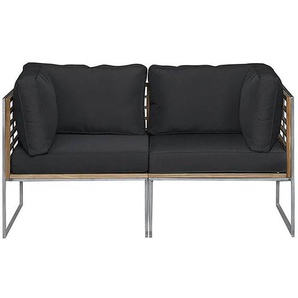 Loungesofa 2-teilig 140 x 74 x 70cm Grau