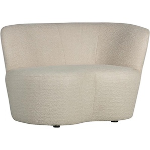 Loungesofa WOOOD Stone Kleines Sofa Sofas Gr. B/H/T: 112 cm x 73 cm x 80 cm, Kuschelecke rechts, beige (creme) Lounge-Sofa