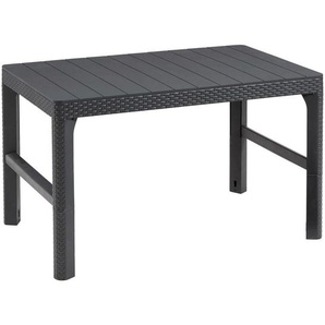 Xxxl Loungetisch, Anthrazit, Kunststoff, rechteckig, 116x40-66x71.5 cm, höhenverstellbar, klappbar, UV-beständig, platzsparend, Loungemöbel, Loungetische