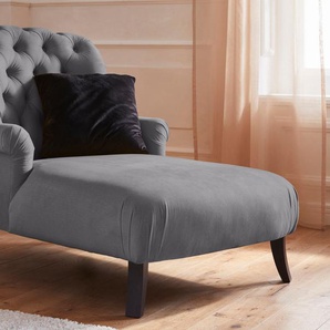 Loveseat GUIDO MARIA KRETSCHMER HOME&LIVING Amiens Sessel Loungesessel Gr. Samtoptik, B/H/T: 93 cm x 94 cm x 144 cm, grau mit wunderschöner Knopfheftung im Rücken