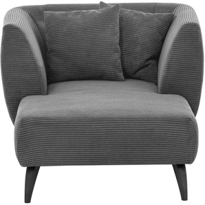 Loveseat INOSIGN Colori Sessel Gr. Cord, Loveseat, B/H/T: 108cm x 84cm x 155cm, grau