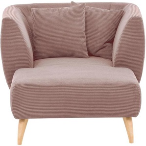 Loveseat INOSIGN Colori Sessel Gr. Cord, Loveseat, B/H/T: 108cm x 84cm x 155cm, rosa