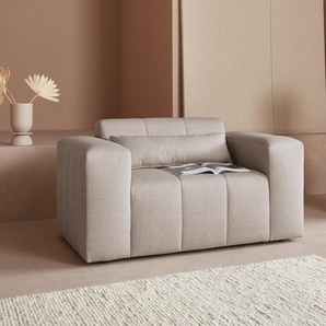 Loveseat LEGER HOME BY LENA GERCKE Maileen Sessel Sessel Gr. Struktur fein, B/H/T: 142 cm x 74 cm x 90 cm, beige XXL-Sessel XXL Sessel passend zur Modulserie Maileen - separat stellbar