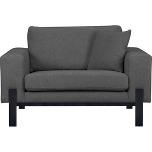 Loveseat OTTO PRODUCTS Ennis Sessel Metallgestell Gr. Samtoptik recycelt, B/H/T: 128 cm x 86 cm x 88 cm, grau (anthrazit) XXL Sessel Verschiedene Bezugsqualitäten: Baumwolle, recyceltes Polyester