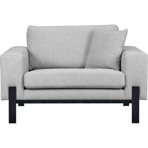 Loveseat OTTO PRODUCTS Ennis Sessel Metallgestell Gr. Samtoptik recycelt, B/H/T: 128 cm x 86 cm x 88 cm, grau (hellgrau) XXL Sessel Verschiedene Bezugsqualitäten: Baumwolle, recyceltes Polyester