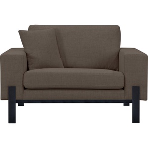 Loveseat OTTO PRODUCTS Ennis Sessel Metallgestell Gr. Struktur fein recycelt, B/H/T: 128 cm x 86 cm x 88 cm, braun XXL Sessel Verschiedene Bezugsqualitäten: Baumwolle, recyceltes Polyester