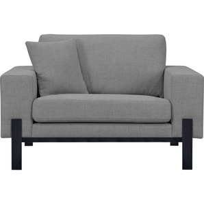 Loveseat OTTO PRODUCTS Ennis Sessel Metallgestell Gr. Struktur fein recycelt, B/H/T: 128 cm x 86 cm x 88 cm, grau (anthrazit) XXL Sessel Verschiedene Bezugsqualitäten: Baumwolle, recyceltes Polyester