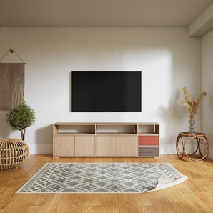 Sideboard Eiche - Sideboard: Schubladen in Nussbaum & Türen in Eiche - Hochwertige Materialien - 190 x 62 x 34 cm, konfigurierbar