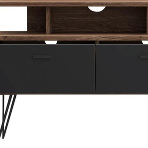 Lowboard FORTE Sideboards Gr. B/H/T: 137,8 cm x 58,3 cm x 41,5 cm, schwarz (eiche, schwarz) Breite ca. 138 cm