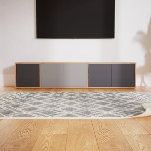 Lowboard Graphitgrau - Designer-TV-Board: Türen in Graphitgrau - Hochwertige Materialien - 190 x 40 x 34 cm, Komplett anpassbar