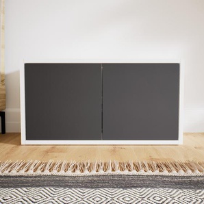 Sideboard Graphitgrau - Designer-Sideboard: Türen in Graphitgrau - Hochwertige Materialien - 77 x 40 x 34 cm, Individuell konfigurierbar