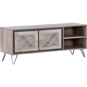 Lowboard GUTMANN FACTORY, beige (natur), B:130cm H:50cm T:40cm, Sideboards, Kommode, Breite 130 cm