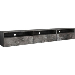 Lowboard HELVETIA Baros Sideboards Gr. B/H/T: 270 cm x 42 cm x 41 cm, schiefer, grau (schiefer) Lowboards stehendhängend montierbar, Breite 270 cm