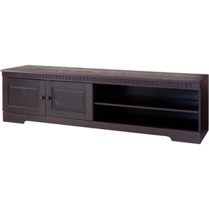 Lowboard HOME AFFAIRE Cubrix, braun (dunkelbraun), B:162cm H:45cm T:44cm, Massivholz, Sideboards, Kommode aus schönem massivem Kiefernholz, Breite 162 cm