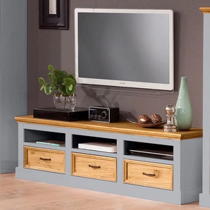 Lowboard HOME AFFAIRE Selma Sideboards Gr. B/H/T: 170cm x 50cm x 50cm, grau (grau/natur) TV-Kommode, Breite 170 cm, 3 Schubkästen