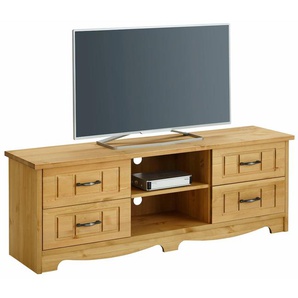 Lowboard HOME AFFAIRE Trinidad Sideboards Gr. B/H/T: 148cm x 51cm x 37cm, beige (natur/geölt) Kommode, Breite 148 cm, mit 4 Schubladen