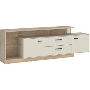 Lowboard INOSIGN MEOLO, eiche, cashme, B:191,5cm H:66cm T:39,9cm, Spanplatte, Sideboards, Breite ca.191,5 cm