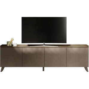 Lowboard INOSIGN Tray, Breite 241, TV-Bank mit 4 Türen Sideboards Gr. B/H/T: 241cm x 72cm x 42cm, braun (bronzo / mercure nb holzstruktur) Top Tablet, Push-to-open Funktion