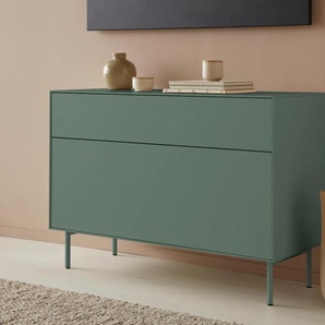 Lowboard Essentials, grün (moosgrün), B:112cm H:72cm T:42cm, MDF, LEGER HOME BY LENA GERCKE, Sideboards, Breite: 112 cm, MDF lackiert, Push-to-open-Funktion