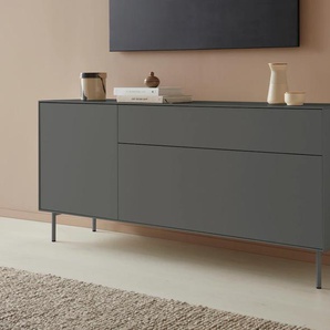 Lowboard LEGER HOME BY LENA GERCKE Essentials Sideboards Gr. B/H/T: 167 cm x 72 cm x 42 cm, 2 St., grau (anthrazit) Breite: 167 cm, MDF lackiert, Push-to-open-Funktion