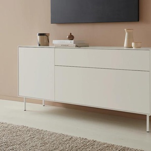 Lowboard LEGER HOME BY LENA GERCKE Essentials Sideboards Gr. B/H/T: 167cm x 72cm x 42cm, 2 St., weiß (warmweiß) Breite: 167 cm, MDF lackiert, Push-to-open-Funktion