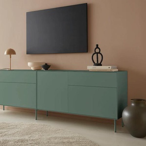 Lowboard LEGER HOME BY LENA GERCKE Essentials Sideboards Gr. B/H/T: 239 cm x 72 cm x 42 cm, 4, grün (moosgrün) Lowboards Breite: 239cm, MDF lackiert, Push-to-open-Funktion