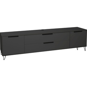 Lowboard MÄUSBACHER Bonnie Sideboards Gr. B/H/T: 216cm x 60cm x 45cm,, grau (anthrazit matt lack) Breite 216 cm mit Drahtgestell